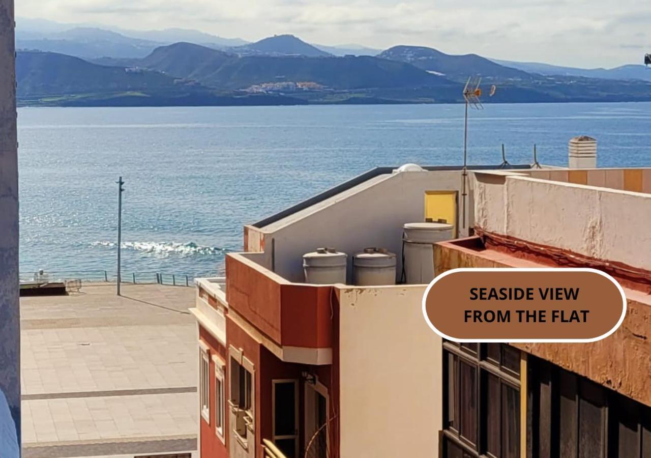 Casita Canaria Playa Beachfront Access & Lateral Ocean View With Terrace 라스팔마스 외부 사진
